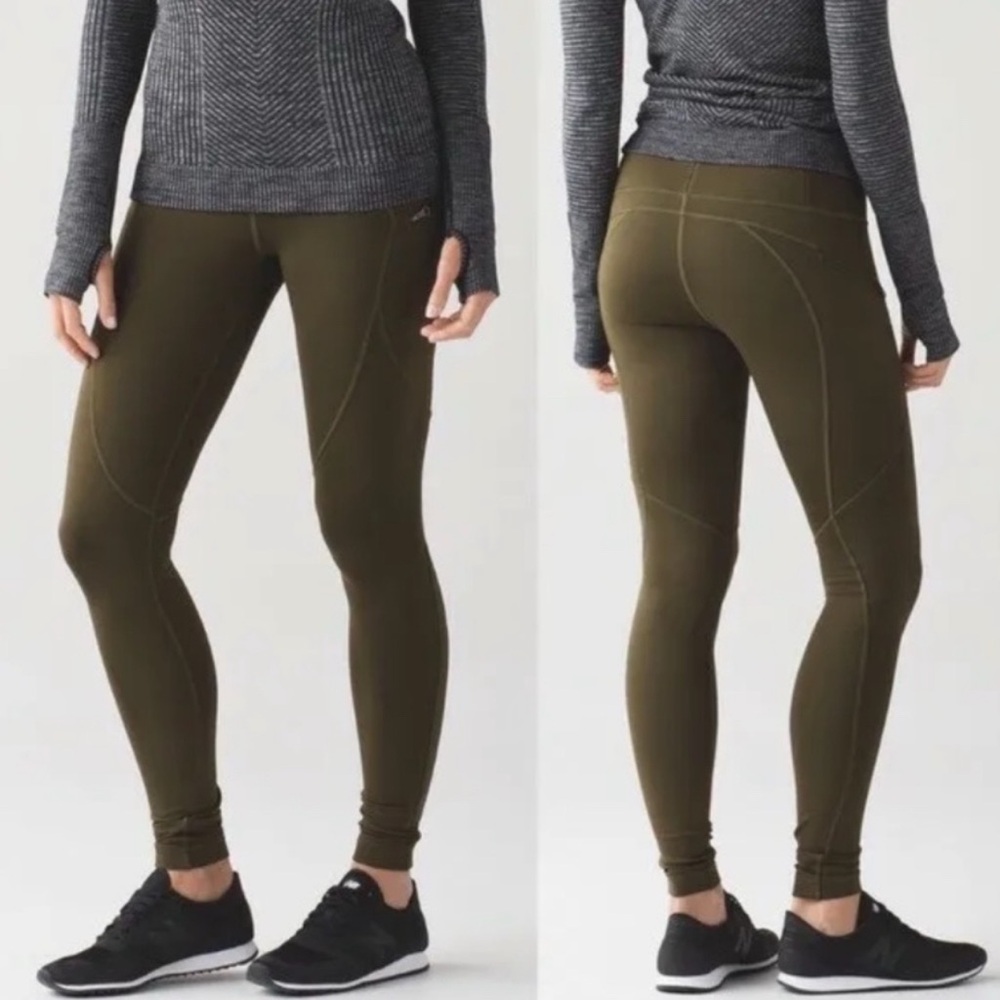 Lululemon First Mile Tech Tights Fleece Lined Leggings Women’s 6